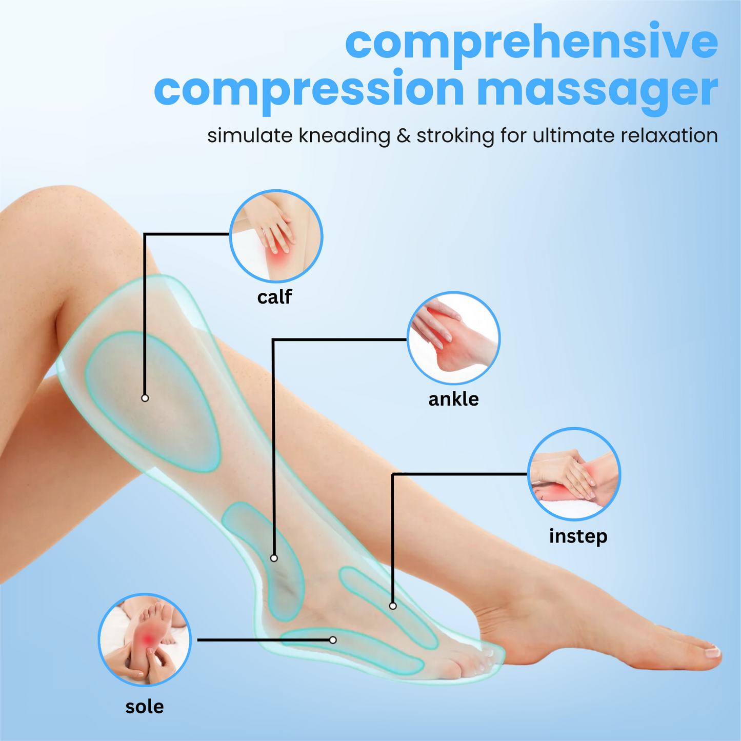 Alivrazen™ Air Compression Leg Massager with Heat